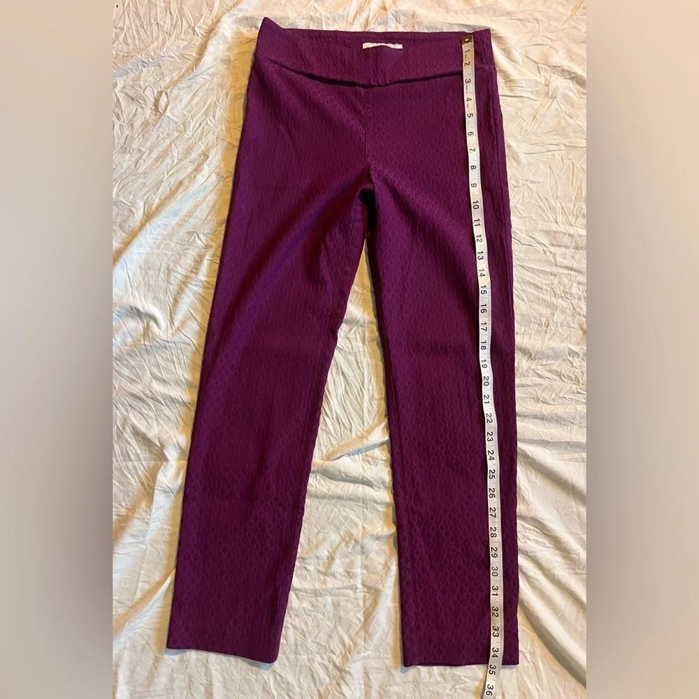 Margaret M Slimming Pants Purple High-Waisted Legging Size Medium - Picture 7 of 10
